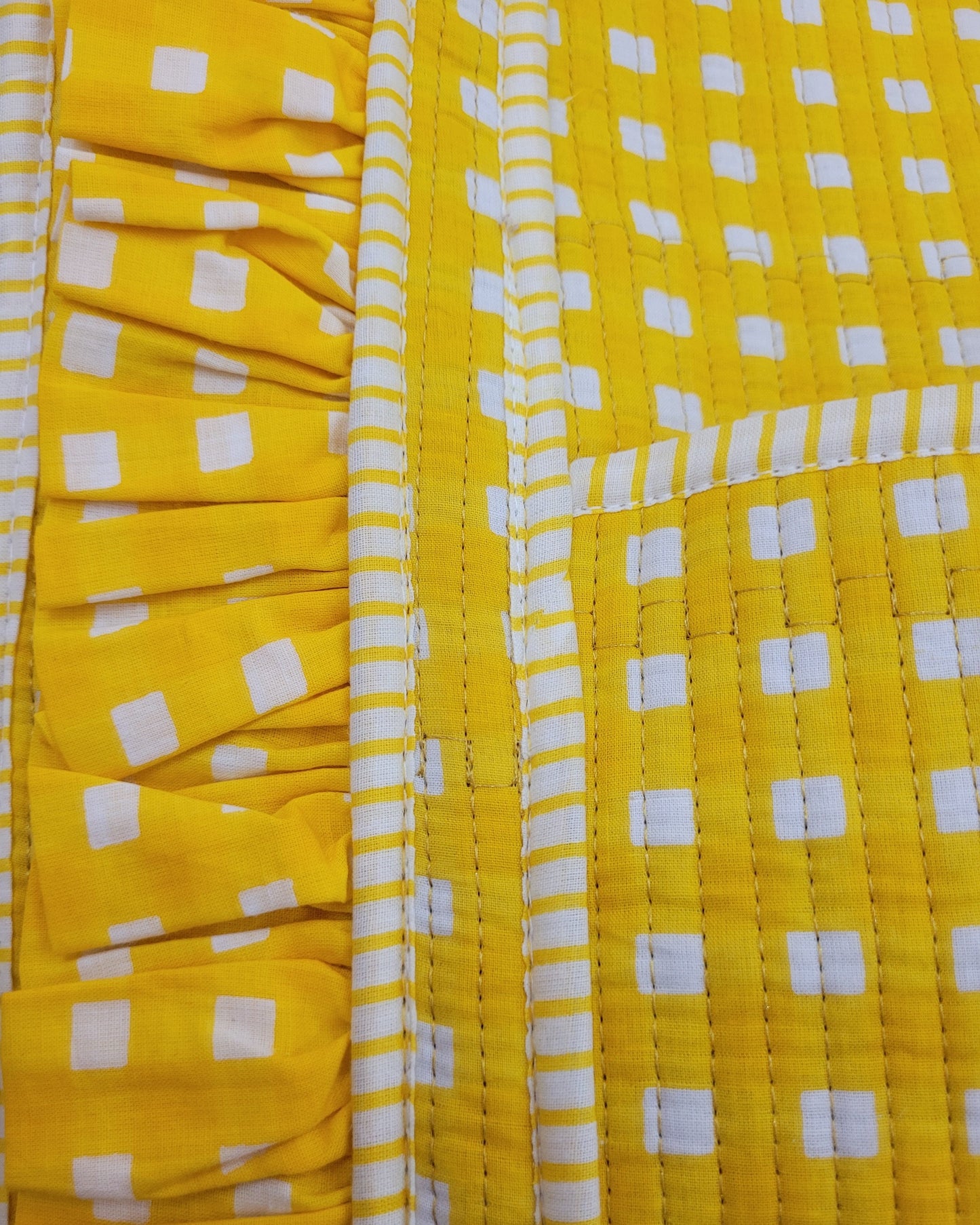 Sunshine Check Quilted Tote