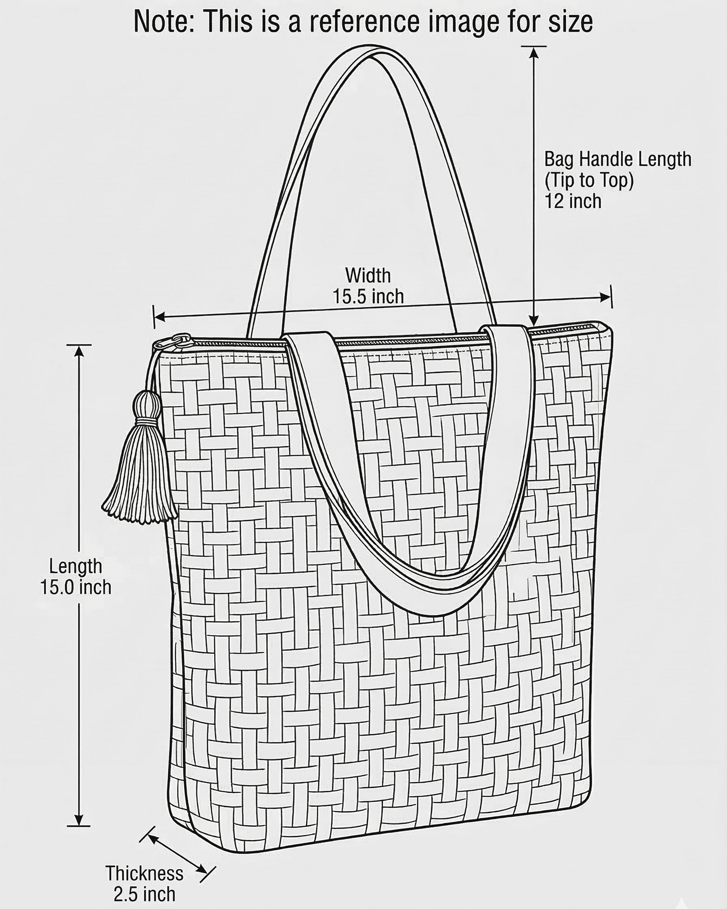 Black Geometric Handloom Tote