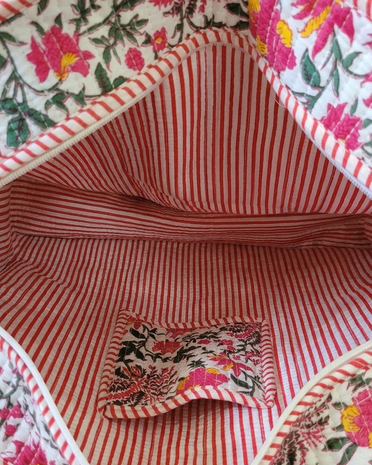 Pink Bloom Bottle Tote