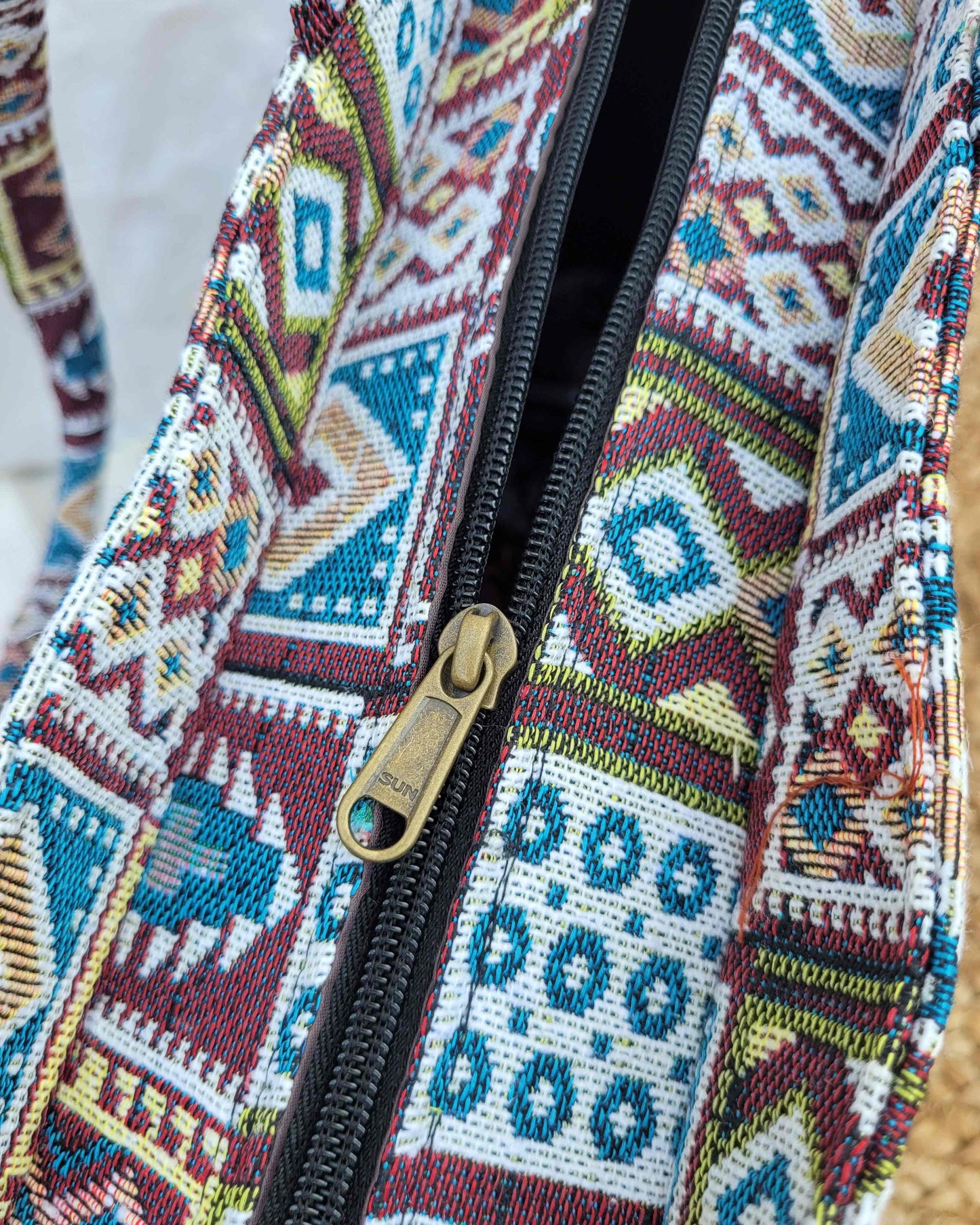 Earthy Geo Jacquard Tote