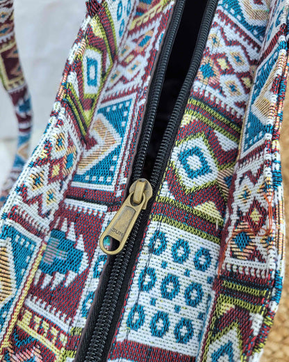 Earthy Geo Jacquard Tote