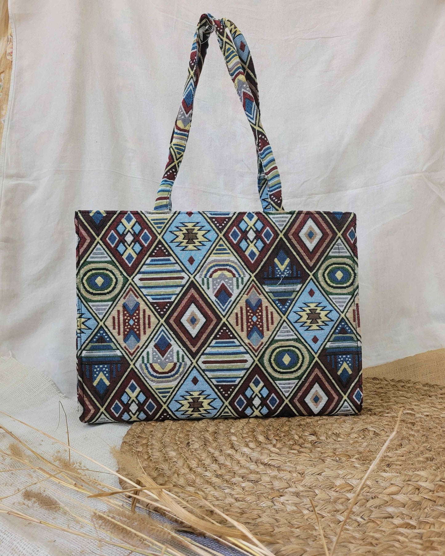 Tribal Mosaic Jacquard Tote