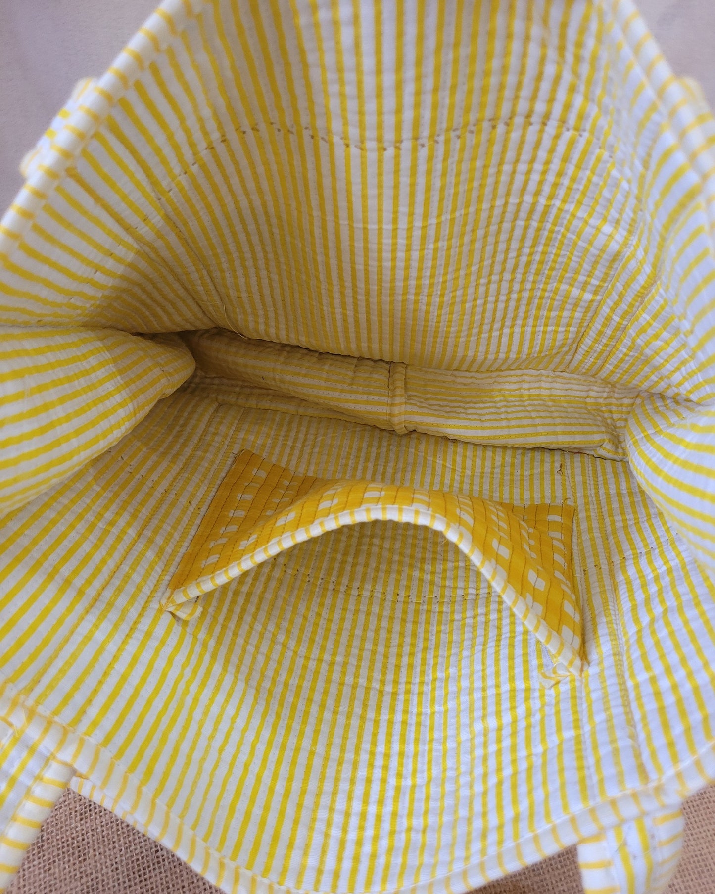 Sunshine Check Quilted Tote