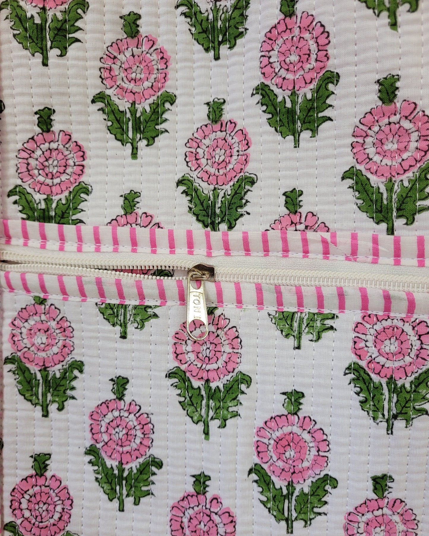 Pink Bloom Quilted Tote