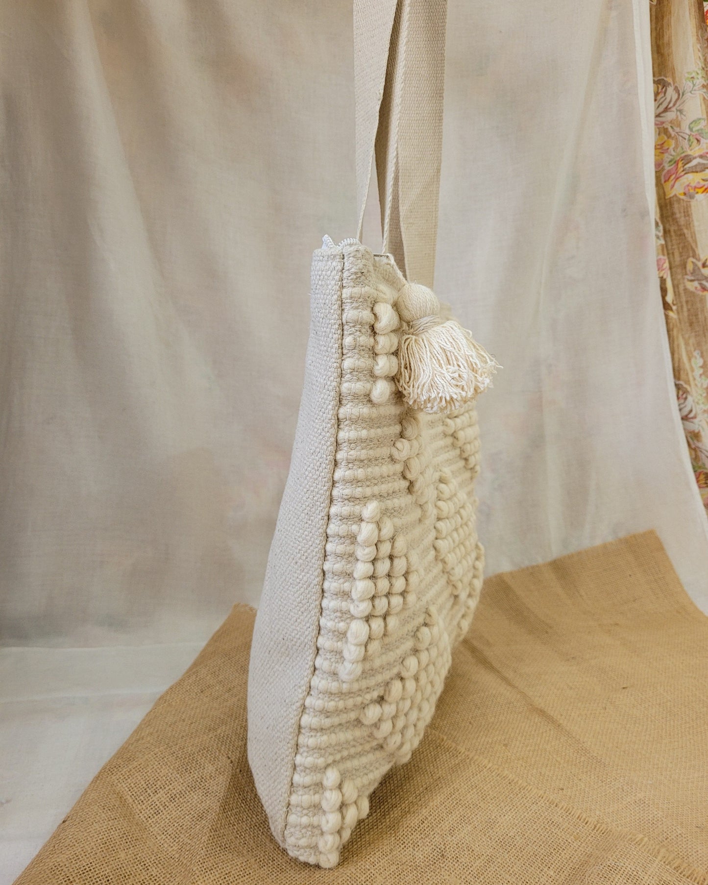 Ivory Handloom tote