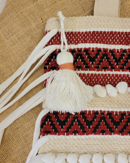 Rust Stripe Handloom Tote