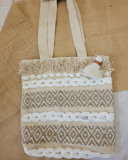 Pebble Weave Handloom Tote