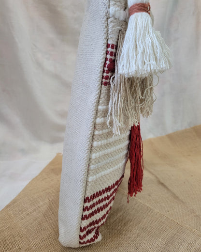Rust Fringe Handloom Tote