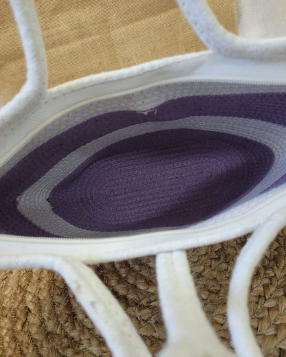 Lavender Jute Rope Tote