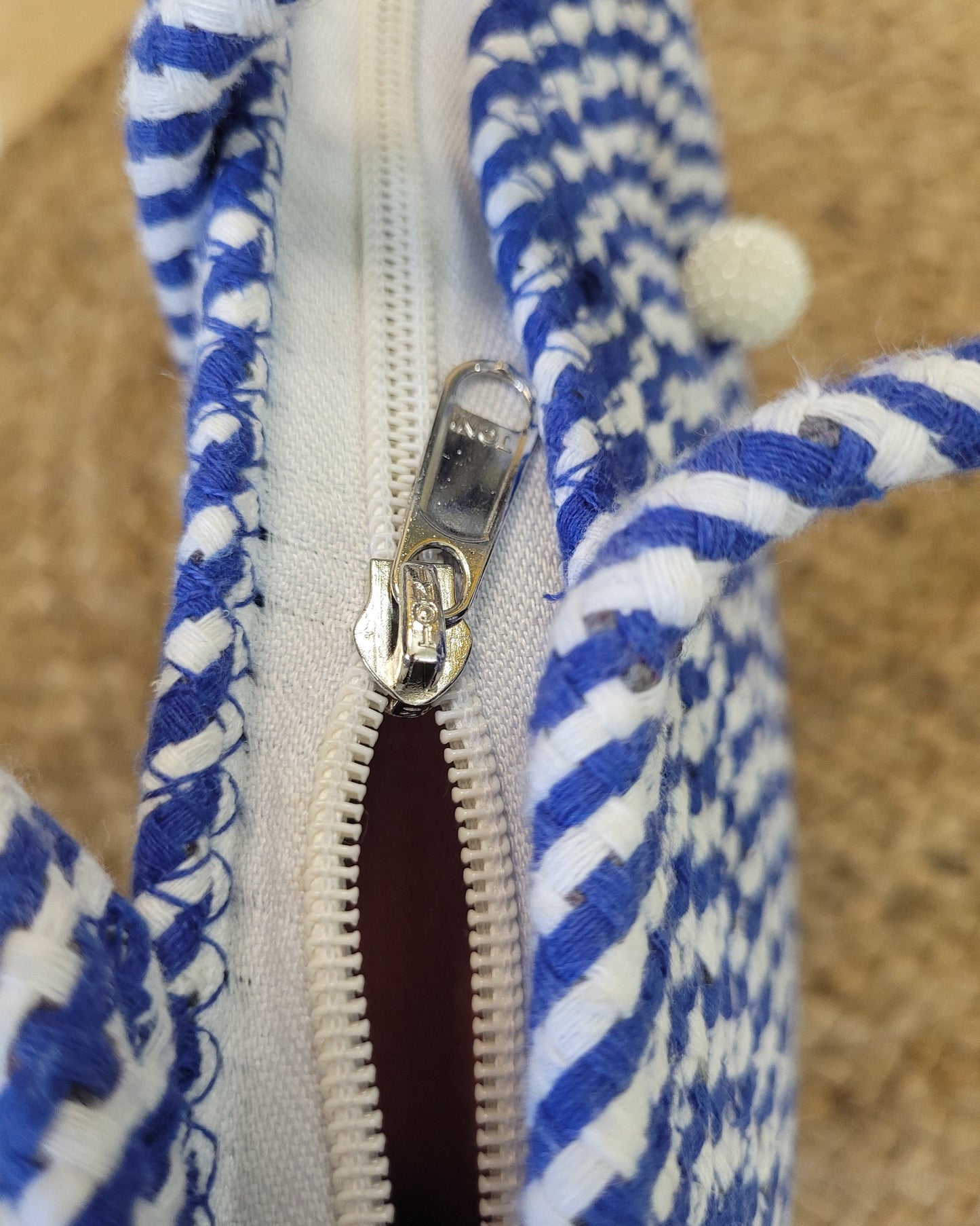 Ocean Blue Jute Rope Tote