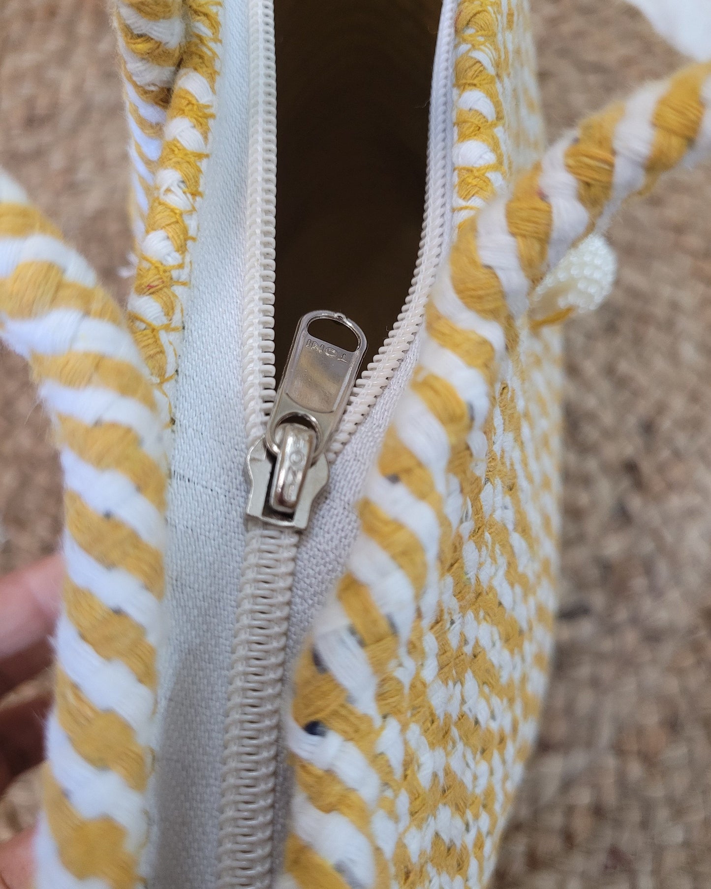 Golden Harvest Jute Rope Tote