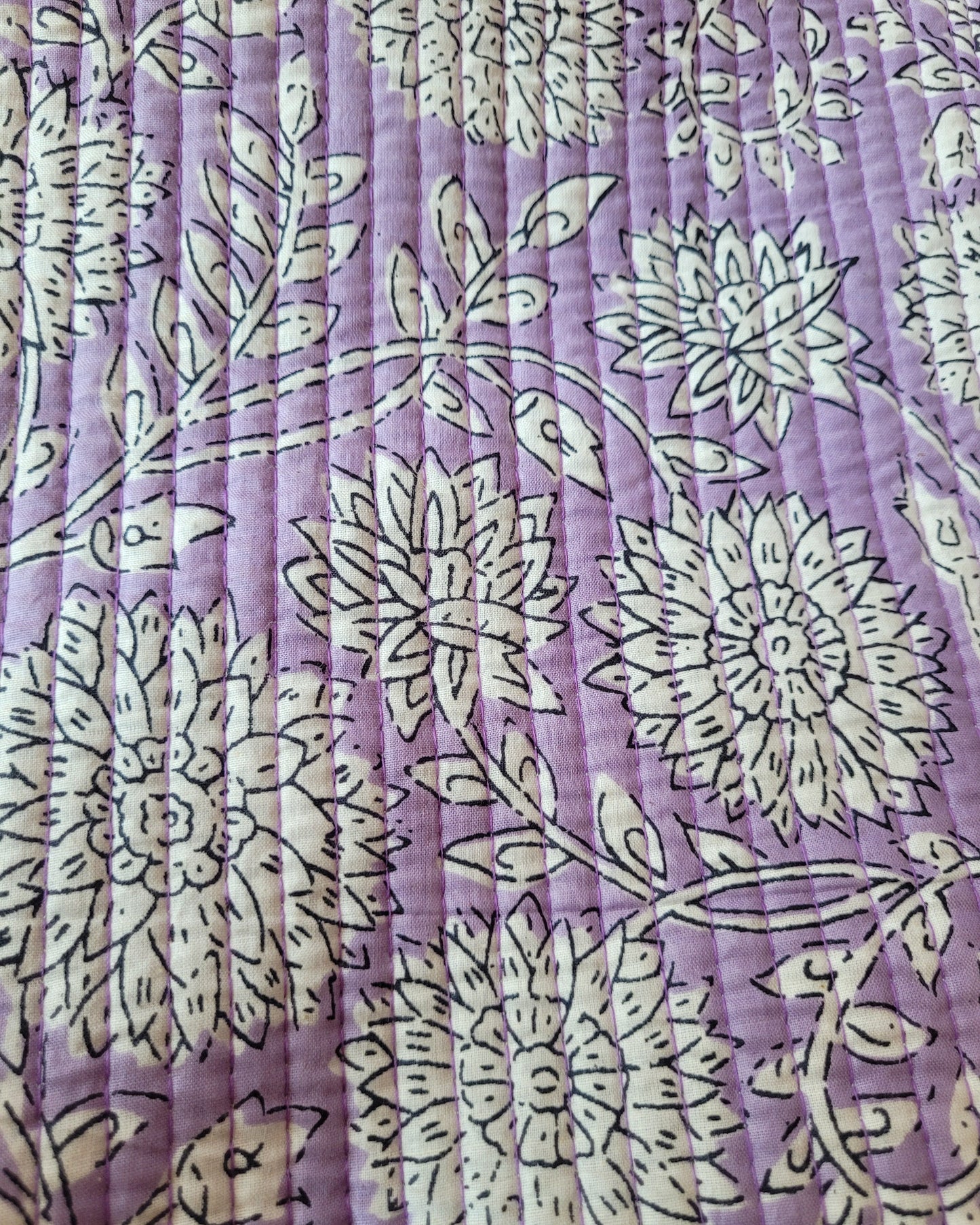 Lavender Bloom Quilted Tote
