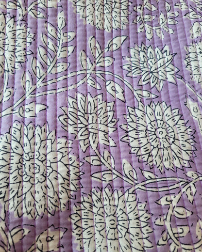 Lavender Bloom Quilted Tote