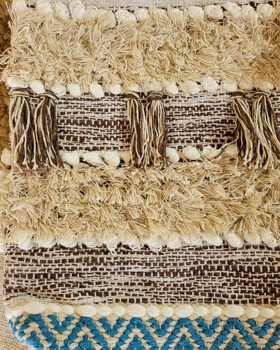 Azure Tassel Handloom Tote
