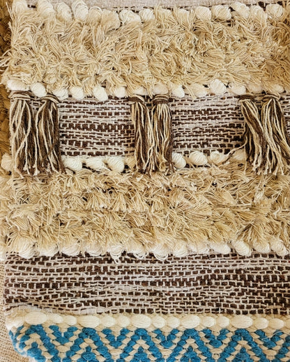Azure Tassel Handloom Tote