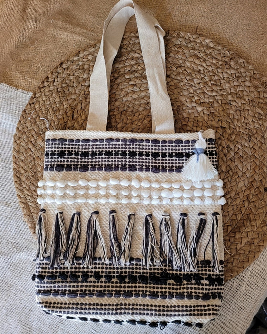 Classic Fringe Handloom Tote