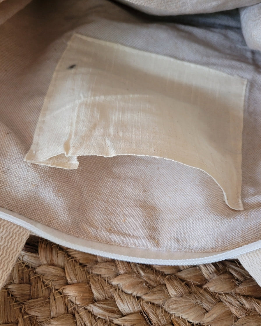 Ivory Handloom Canvas Tote