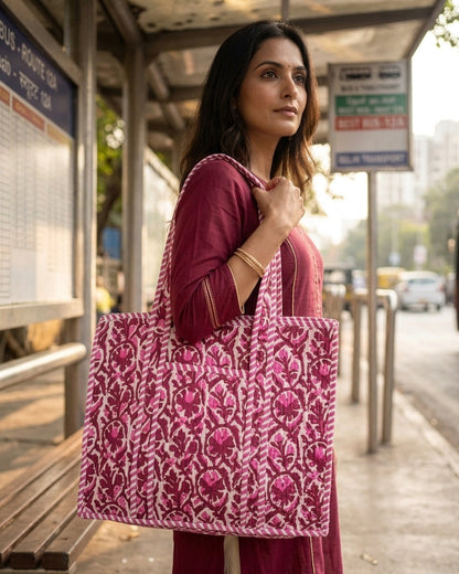 Rani Bloom Quilted Tote