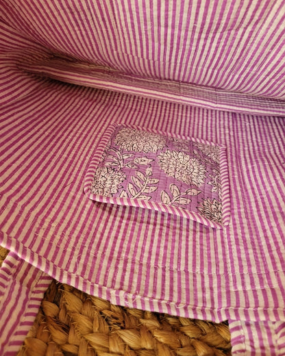 Lavender Bloom Quilted Tote