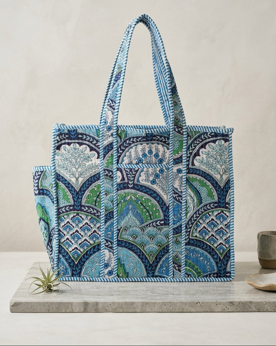 Indigo Arch Bottle Tote