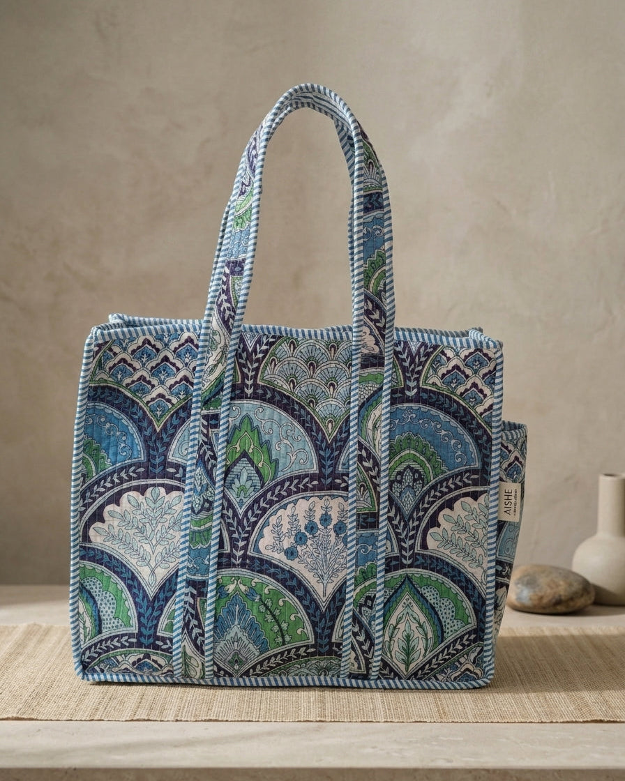 Indigo Arch Bottle Tote