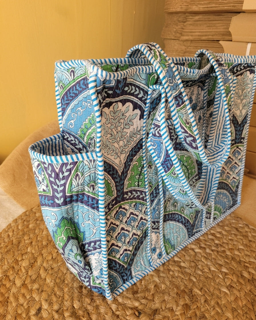 Indigo Arch Bottle Tote