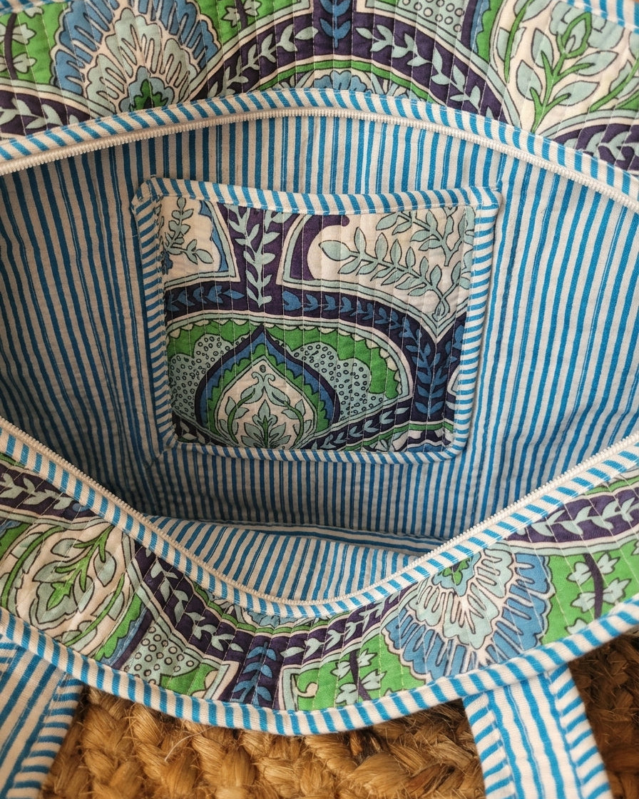 Indigo Arch Bottle Tote