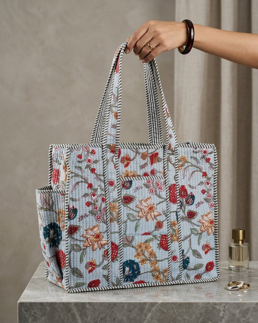 Pastel Bloom Bottle Tote