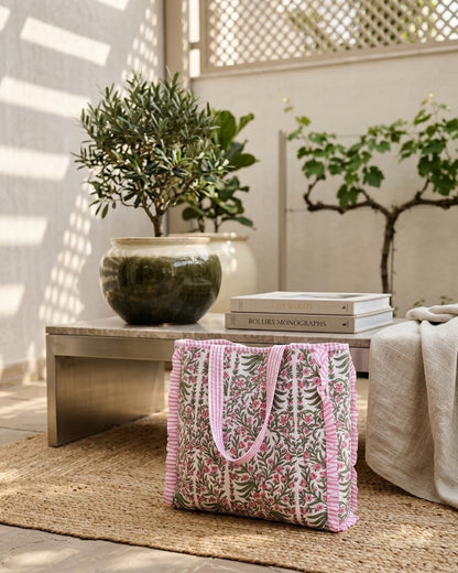 Bloom Frill Quilted Tote