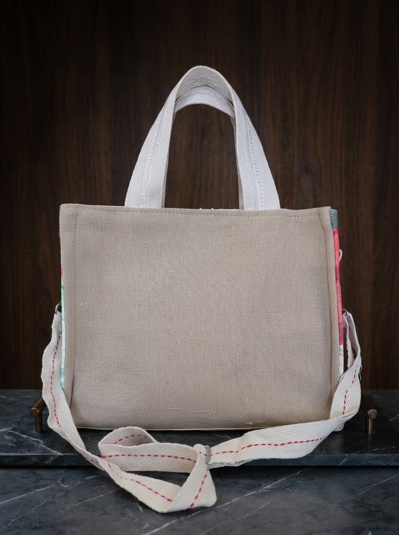 Beaded Bloom Box Tote