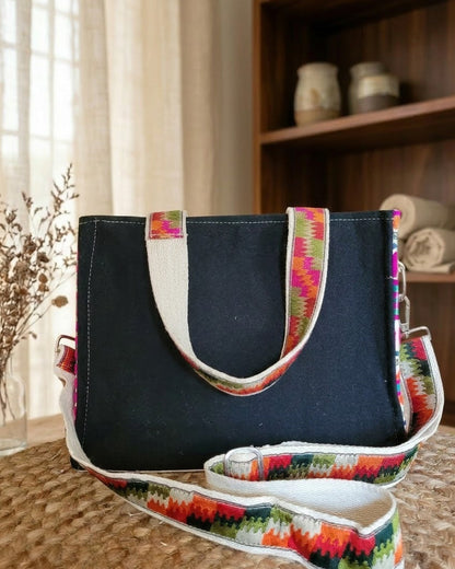 Geo Stitch Box Tote