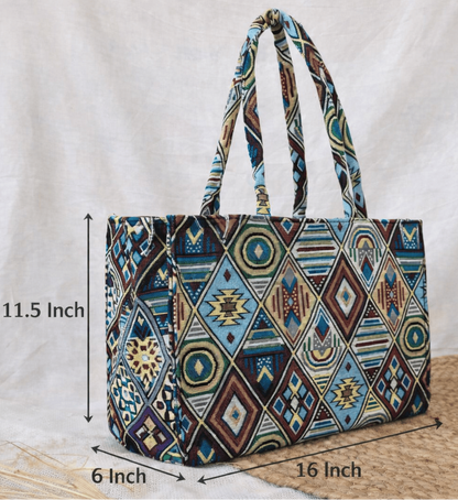 Tribal Mosaic Jacquard Tote