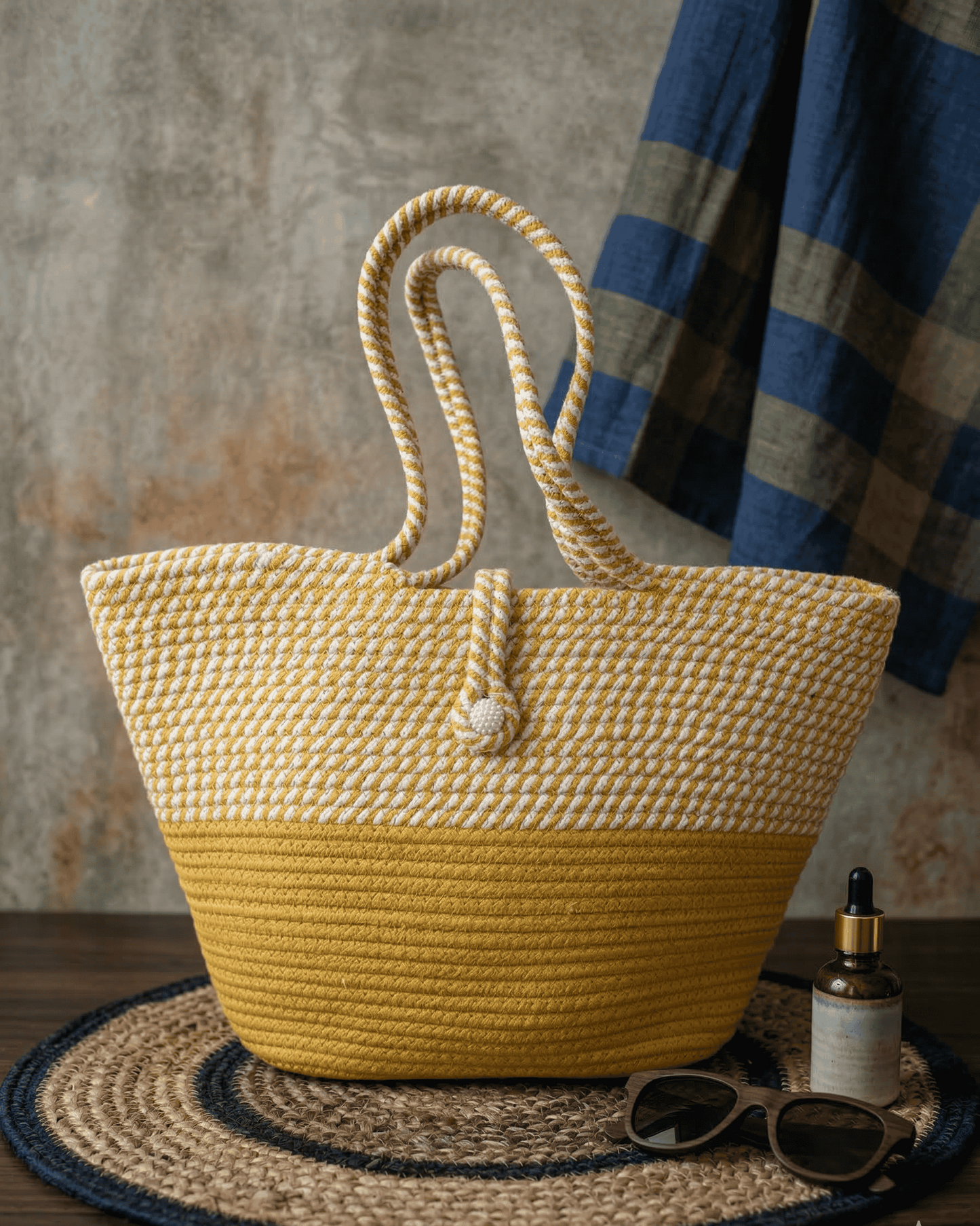 Golden Harvest Jute Rope Tote