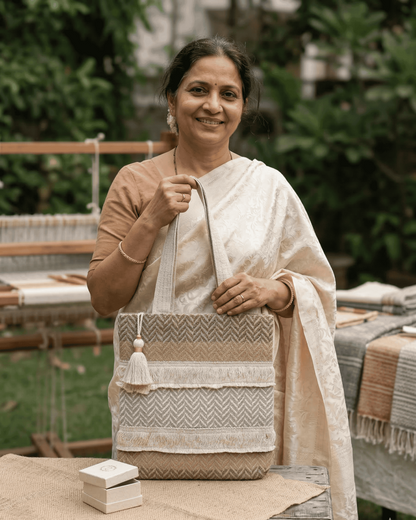 Earth Weave Chevron Tote
