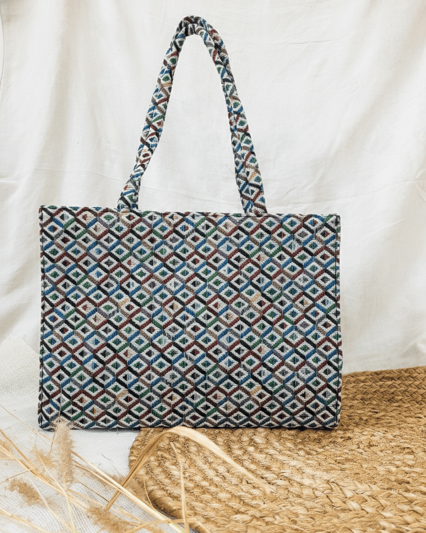 Heritage Lattice Jacquard Tote