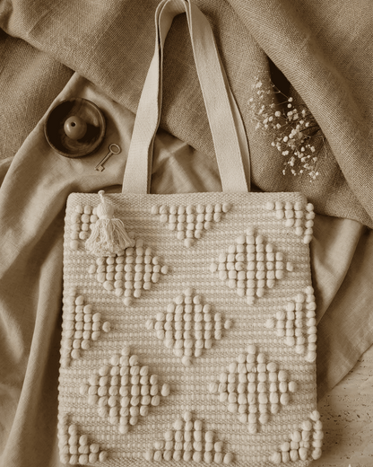 Ivory Handloom tote