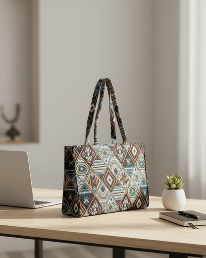 Tribal Mosaic Jacquard Tote