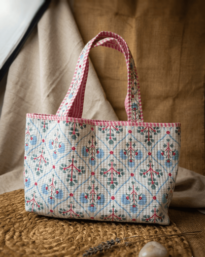 Blush Bloom Quilted Tote