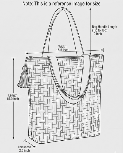 Ivory Noir Handloom Tote