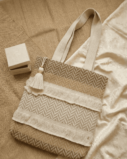 Earth Weave Chevron Tote