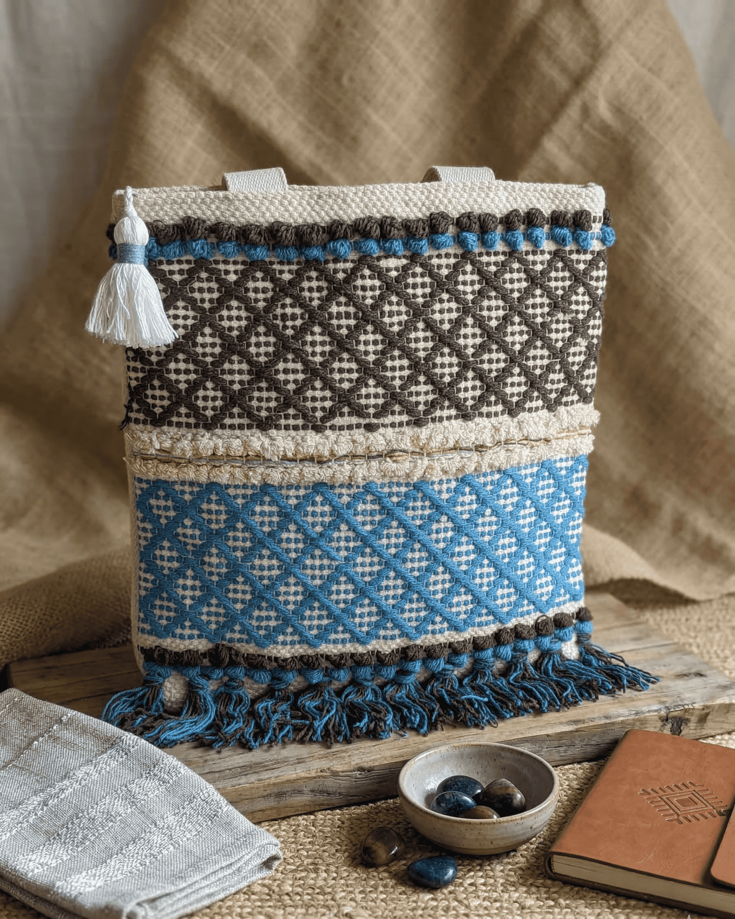 Indigo Terra Handloom Tote
