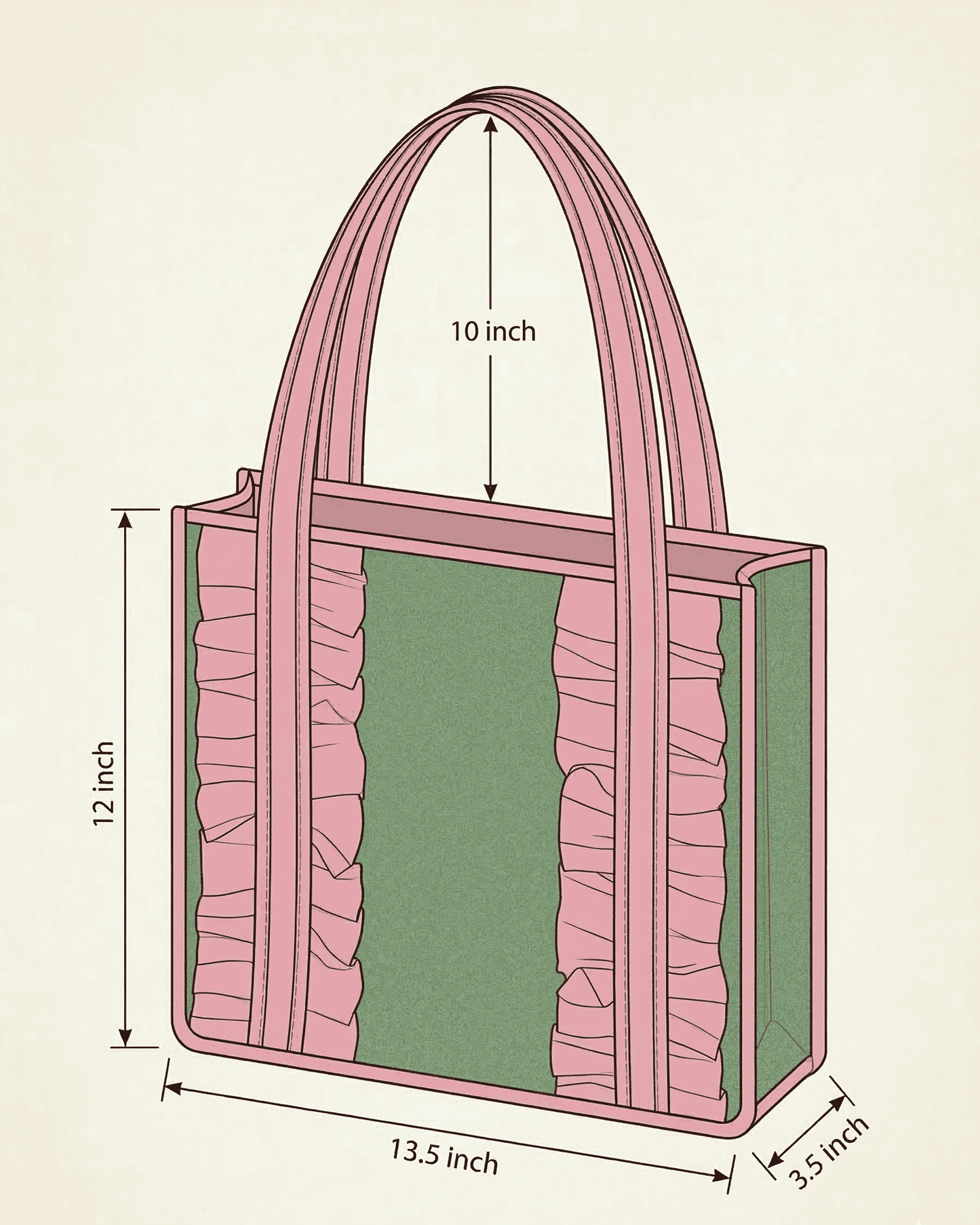 Pink Leaf Quilted Tote