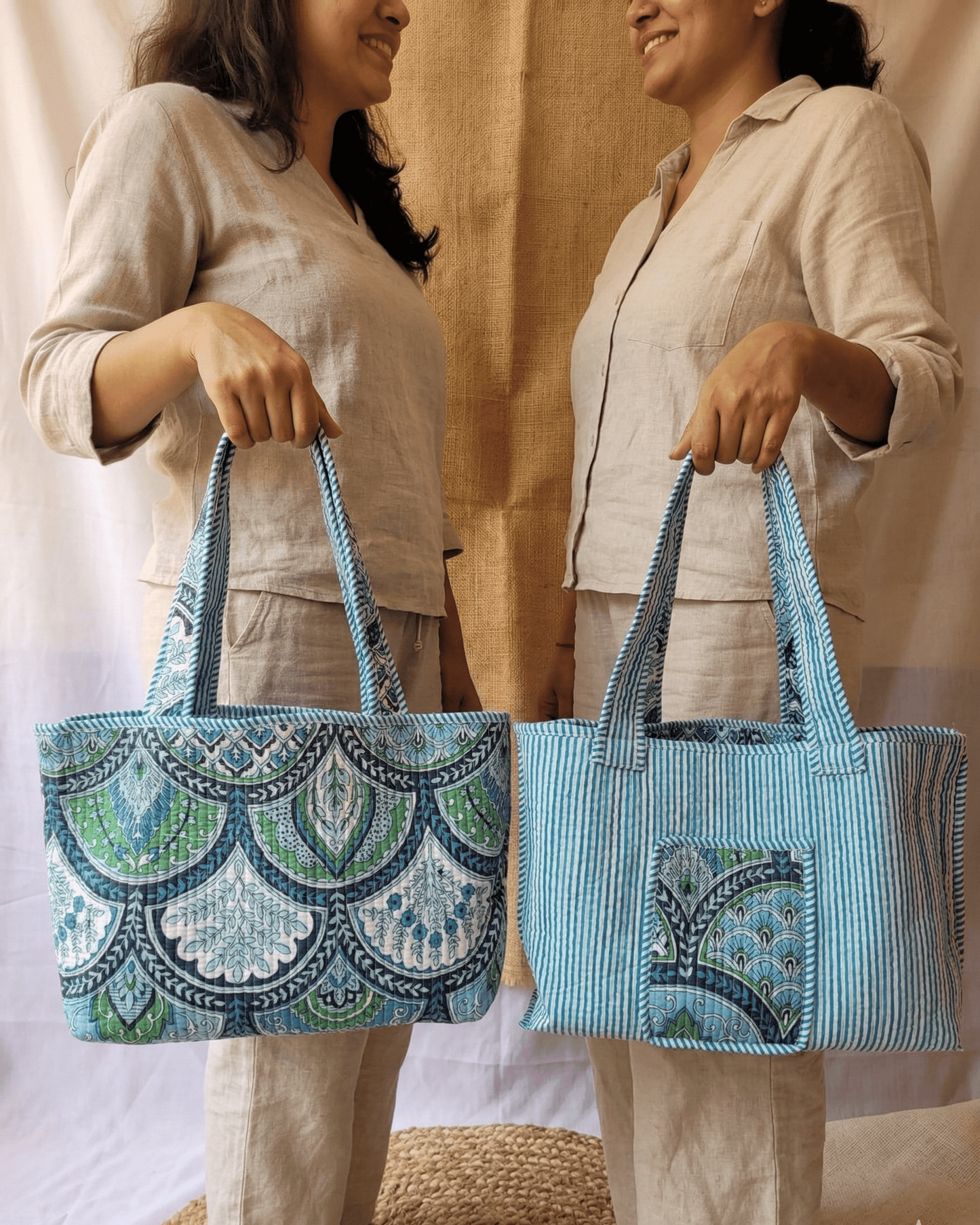 Indigo Arch Reversible Tote