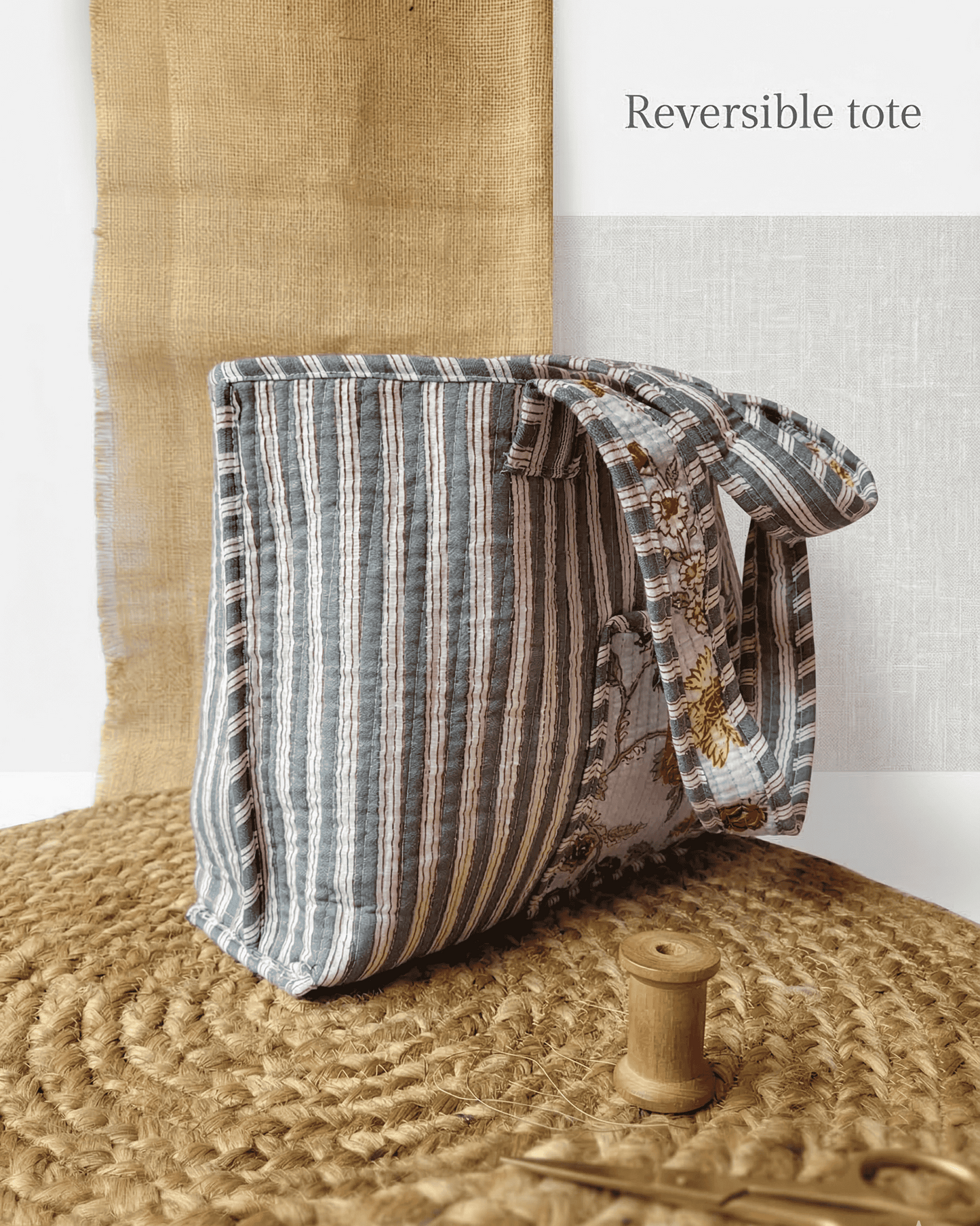 Pastel Floral Quilted Tote