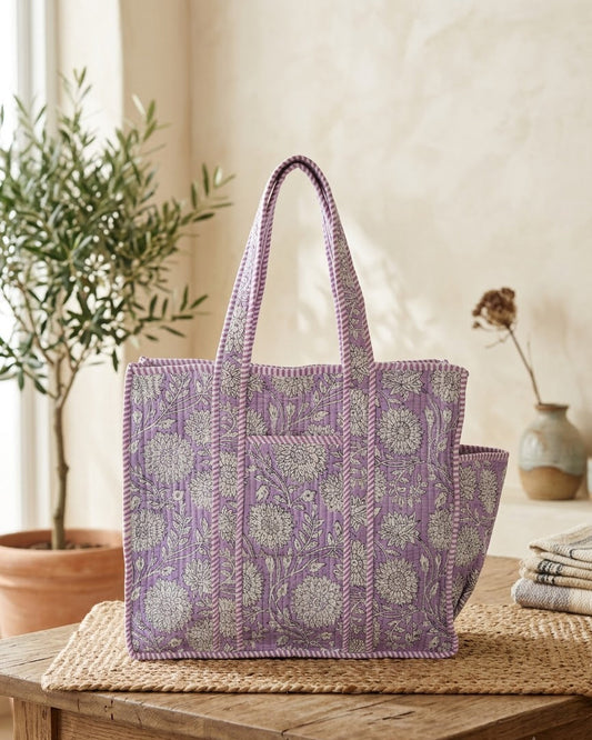 Lavender Bloom Bottle Tote