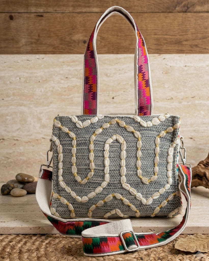 Heritage Stitch Box Tote