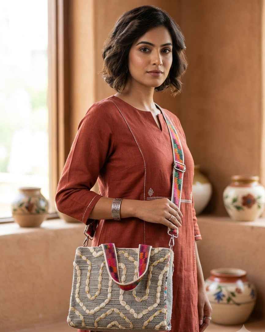 Heritage Stitch Box Tote