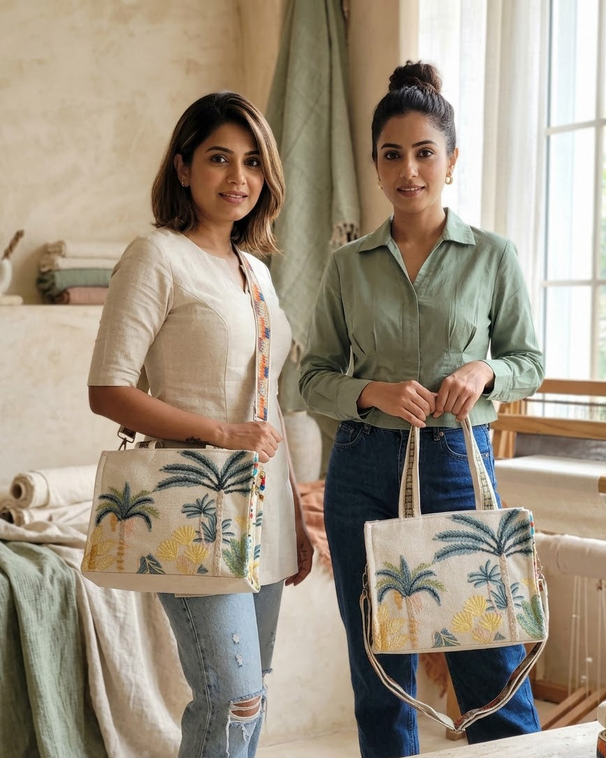 Palm Box Tote