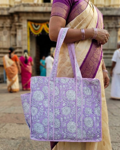 Lavender Bloom Bottle Tote