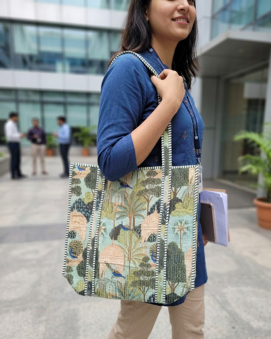 Botanical Laptop Tote